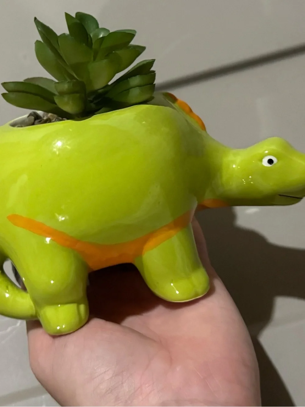 Green Ceramic Dinosaur Planter - Home Accents